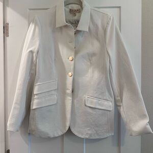 dolan White Jacket with Gray Stripe Lining from Anthropologie